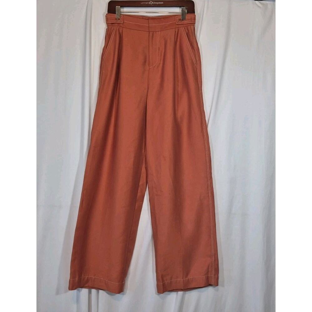 Anthropologie Conclave Trousers Rust Wide Leg Pants New 2 - Picture 3 of 12